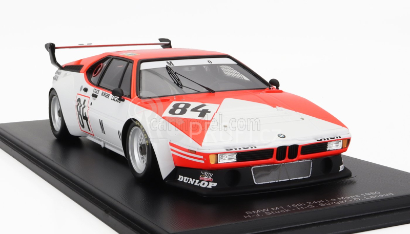 Spark-model BMW M1 M88 3.5l Team Bmw Motorsport Gmbh N 84 24h Le Mans 1980 H.j.stuck - D.lacaud - H.g.burger 1:18 Oranžová Bílá