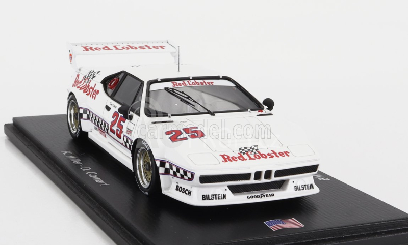 Spark-model BMW M1 N 25 Champion Gto Imsa 1981 K.miller - D.cowart 1:43 Bílá Červená