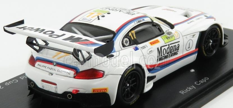 Spark-model BMW Z4 Gt3 Team Modena Engineering N 17 Fia World Cup Macau 2016 Ricky Capo 1:43 Bílá