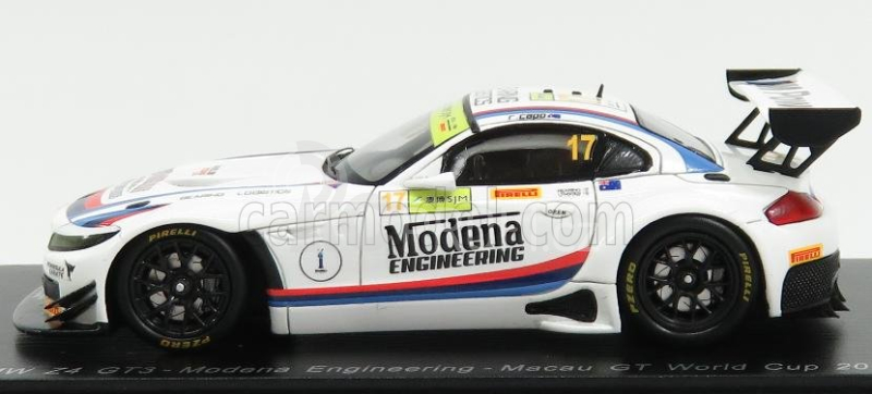 Spark-model BMW Z4 Gt3 Team Modena Engineering N 17 Fia World Cup Macau 2016 Ricky Capo 1:43 Bílá