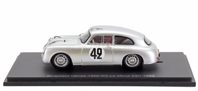 Spark-model Borgward Hansa 1500s N 42 24h Le Mans 1953 Hans Hugo Hartmann - Adolf Brudes 1:43 Silver