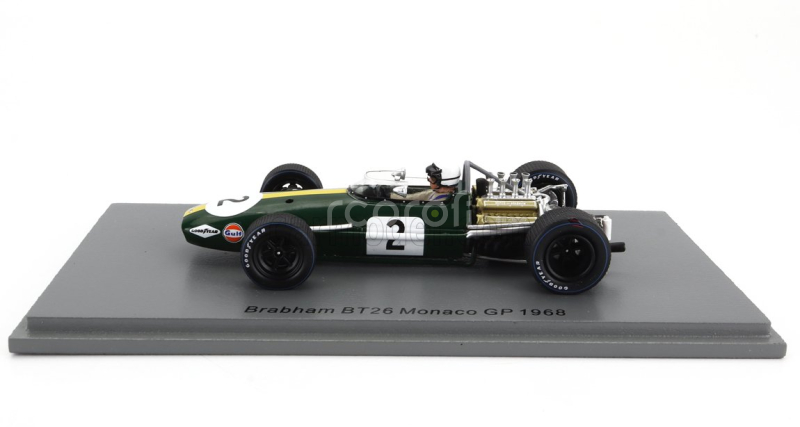Spark-model Brabham F1  Bt26 N 2 Monaco Gp 1968 J.brabham 1:43 Zelená Žlutá