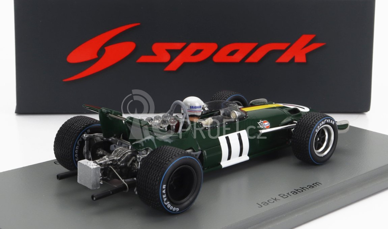 Spark-model Brabham F1  Bt26a N 11 Dutch Gp 1969 J.brabham 1:43 Zelená Žlutá