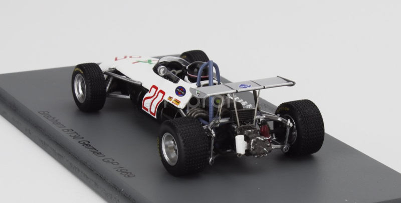 Spark-model Brabham F1  Bt30 N 20 Germany Gp 1969 Kurt Ahrens 1:43 Bílá Černá