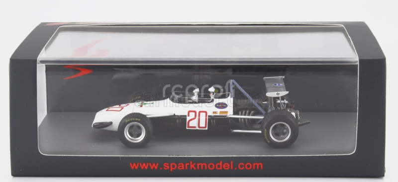 Spark-model Brabham F1  Bt30 N 20 Germany Gp 1969 Kurt Ahrens 1:43 Bílá Černá