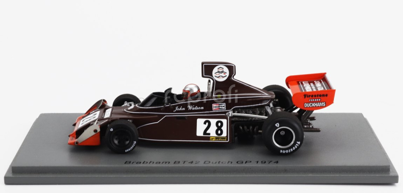 Spark-model Brabham F1  Bt42 N 28 Dutch Gp 1974 J.watson 1:43 Brown