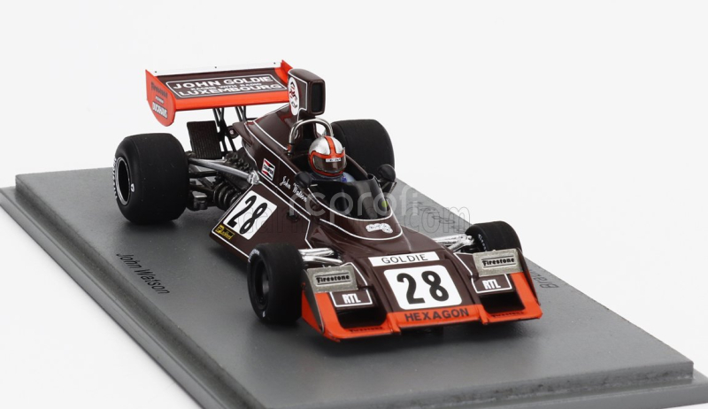 Spark-model Brabham F1  Bt42 N 28 Dutch Gp 1974 J.watson 1:43 Brown
