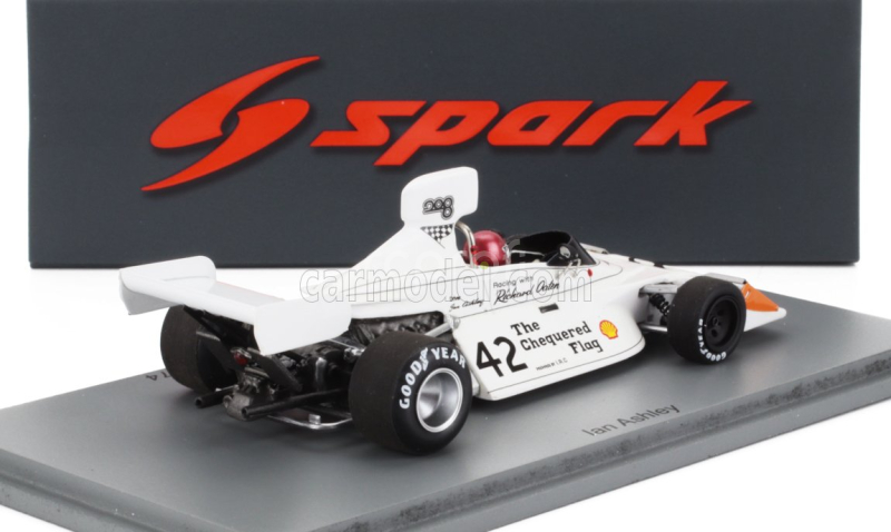 Spark-model Brabham F1  Bt42 N 42 Essais Usa Gp 1974 Ian Ashley 1:43 Bílá