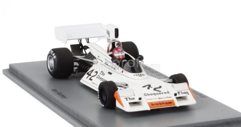 Spark-model Brabham F1  Bt42 N 42 Essais Usa Gp 1974 Ian Ashley 1:43 Bílá