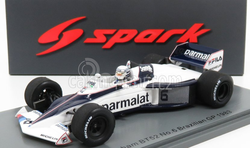 Spark-model Brabham F1  Bt52 N 6 Brazilian Gp 1983 Riccardo Patrese 1:43 Bílá Modrá