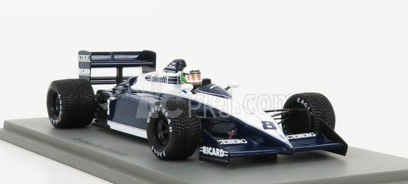 Spark-model Brabham F1  Bt56 N 8 3rd Belgium Gp 1987 A.de Cesaris 1:43 Modrá Bílá