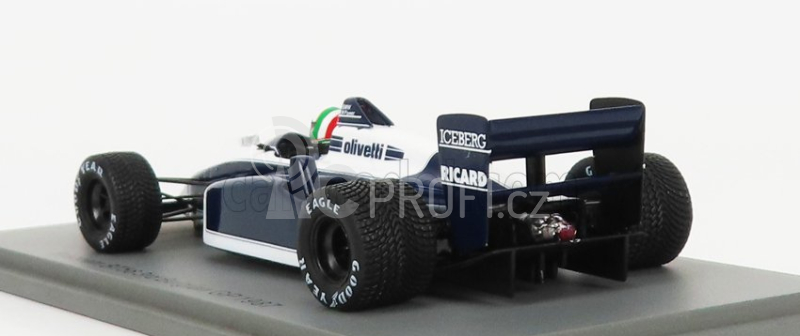 Spark-model Brabham F1  Bt56 N 8 3rd Belgium Gp 1987 A.de Cesaris 1:43 Modrá Bílá