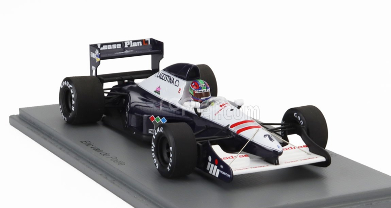 Spark-model Brabham F1  Bt60b N 7 South African Gp 1992 Eric Van De Poele 1:43 Modrá Bílá