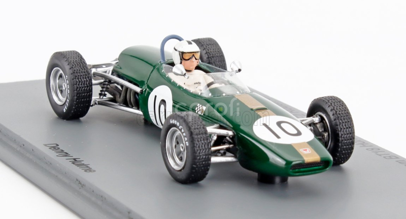 Spark-model Brabham F2  Bt18 Honda N 10 Winner Rouen France Gp 1966 Denny Hulme 1:43 Zelená