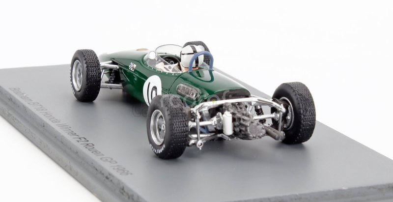 Spark-model Brabham F2  Bt18 Honda N 10 Winner Rouen France Gp 1966 Denny Hulme 1:43 Zelená