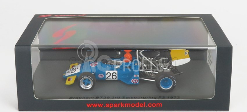 Spark-model Brabham F2  Bt38 N 26 3rd Salsburgring Gp 1972 D.morgan 1:43 Žlutá Světle Modrá