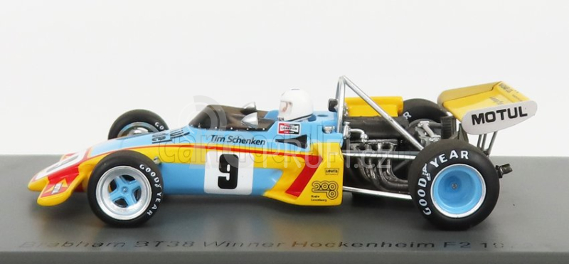 Spark-model Brabham F2  Bt38 N 39 Winner Hockenheim Gp 1972 T.schenker 1:43 Žlutá Světle Modrá