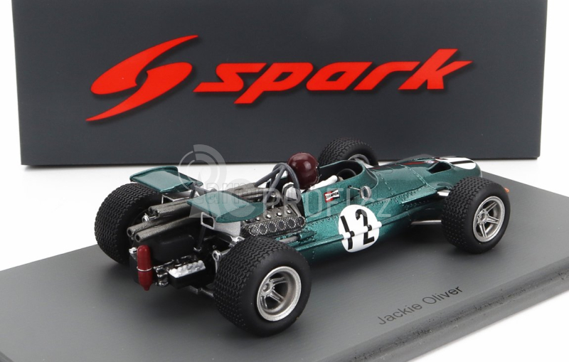 Spark-model BRM F1  139 N 12 Italy Gp 1969 Jackie Oliver 1:43 Zelená Žlutá