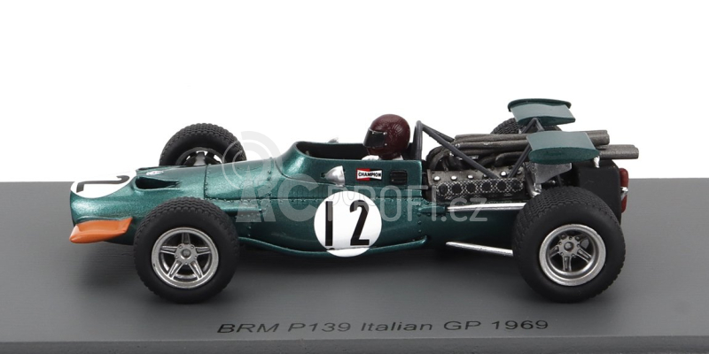 Spark-model BRM F1  139 N 12 Italy Gp 1969 Jackie Oliver 1:43 Zelená Žlutá