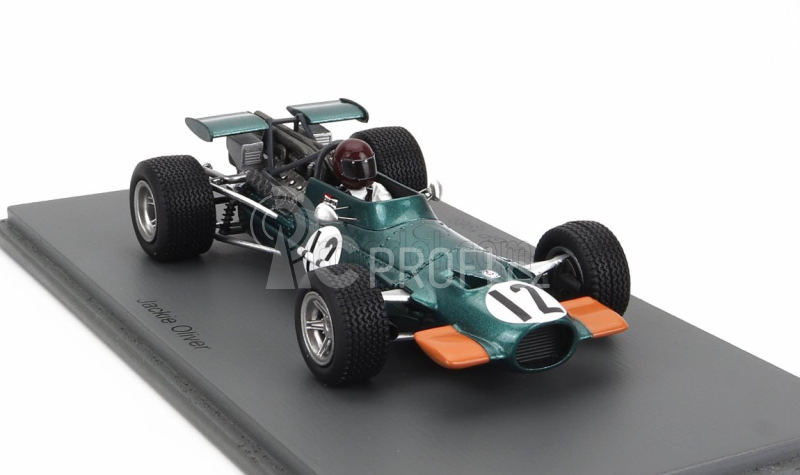 Spark-model BRM F1  139 N 12 Italy Gp 1969 Jackie Oliver 1:43 Zelená Žlutá