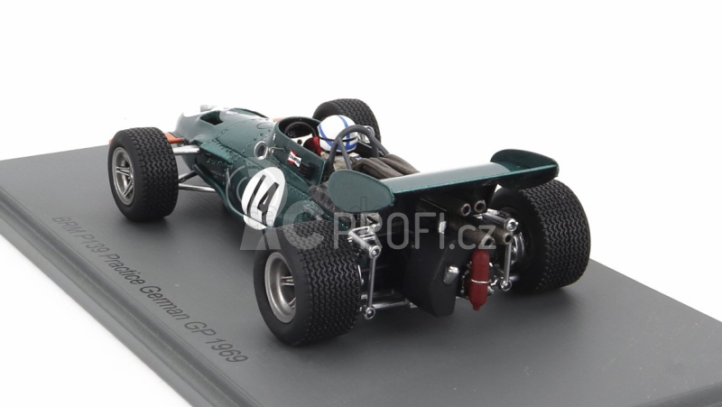 Spark-model BRM F1  139 N 14 Practice German Gp 1969 J.surtees 1:43 Zelená Oranžová