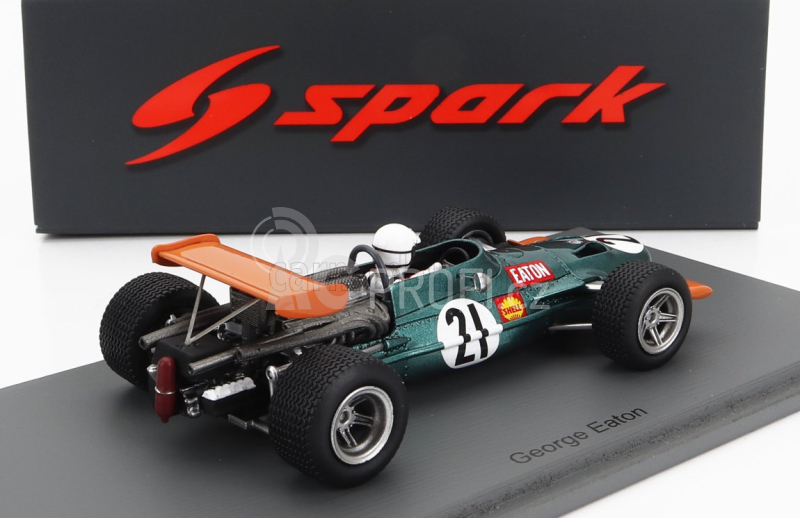 Spark-model BRM F1  139 N 21 African Gp 1970 G.eaton 1:43 Zelená Oranžová