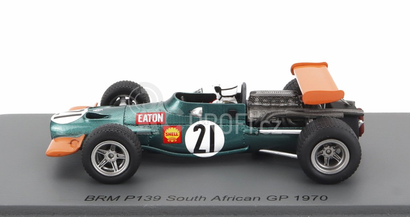 Spark-model BRM F1  139 N 21 African Gp 1970 G.eaton 1:43 Zelená Oranžová