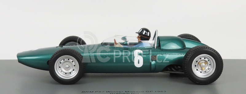 Spark-model BRM P57 N 6 Winner Monaco Gp 1963 G.hill - Con Vetrina - With Showcase 1:18 Green Met