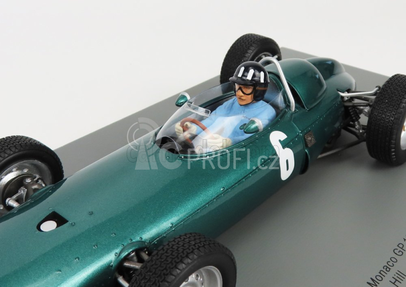 Spark-model BRM P57 N 6 Winner Monaco Gp 1963 G.hill - Con Vetrina - With Showcase 1:18 Green Met