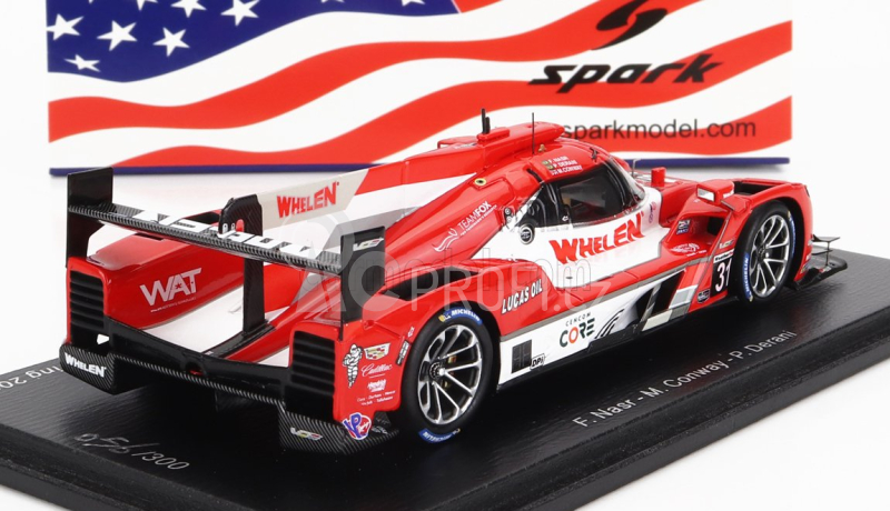 Spark-model Cadillac Dpi-v.r 5.5l V8 Team Whelen Engineering N 31 12h Sebring 2021 F.nasr - M.conway - P.derani 1:43 Červená Bílá