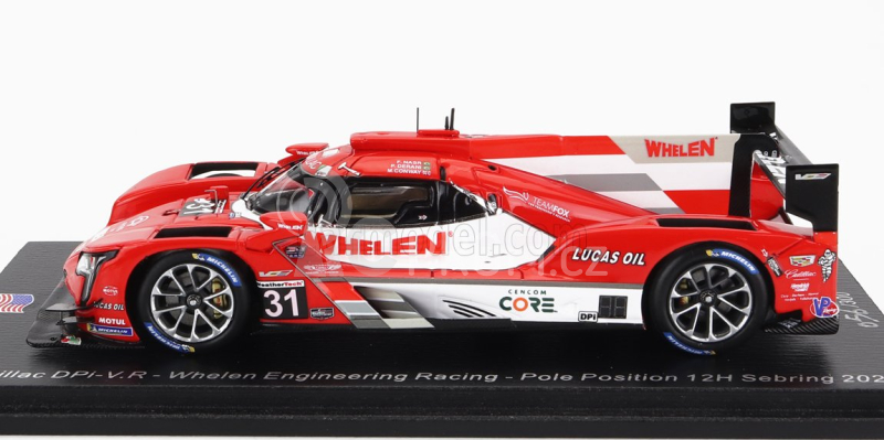 Spark-model Cadillac Dpi-v.r 5.5l V8 Team Whelen Engineering N 31 12h Sebring 2021 F.nasr - M.conway - P.derani 1:43 Červená Bílá