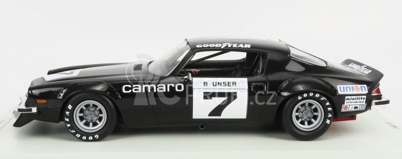 Spark-model Chevrolet Camaro Coupe N 7 Winner Iroc Michigan 1974 B.unser - Con Vetrina - With Showcase 1:18 Black