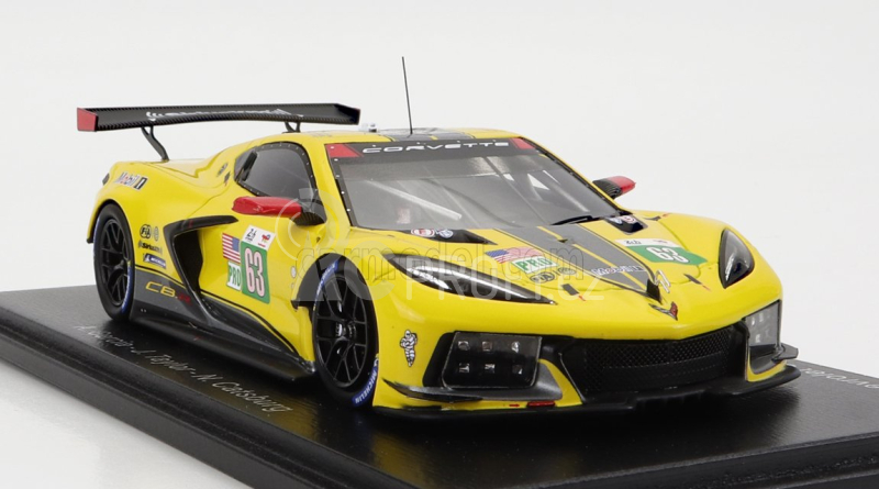 Spark-model Chevrolet Corvette C8.r 5.5l V8 Team Corvette Racing N 63 24h Le Mans 2022 A.garcia - J.taylor - N.catsburg 1:43 Žlutá