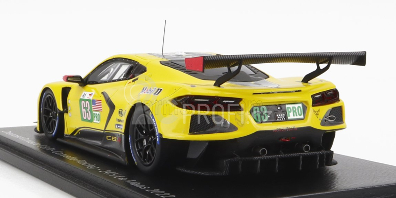 Spark-model Chevrolet Corvette C8.r 5.5l V8 Team Corvette Racing N 63 24h Le Mans 2022 A.garcia - J.taylor - N.catsburg 1:43 Žlutá