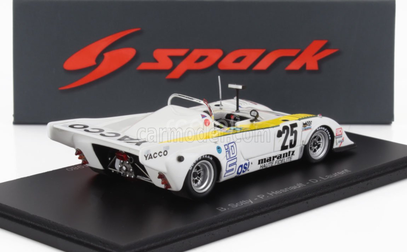 Spark-model Chevron B36 2.0l S4 Team Roc Societe Yacco N 25 24h Le Mans 1980 Bruno Sotty - Dominique Laurent - Philippe Hesnault 1:43 Bílá Žlutá