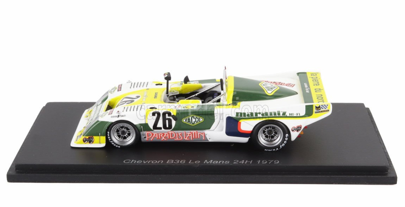Spark-model Chevron B36 2.0l S4 Team Societe Racing N 26 24h Le Mans 1979 Michel Dubois - Marc Menant - Pierre Francoise Rousselot 1:43 Bílá Černá Žlutá