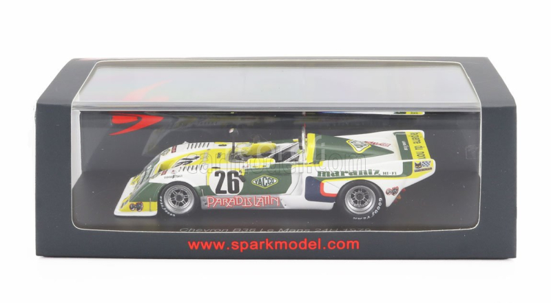 Spark-model Chevron B36 2.0l S4 Team Societe Racing N 26 24h Le Mans 1979 Michel Dubois - Marc Menant - Pierre Francoise Rousselot 1:43 Bílá Černá Žlutá