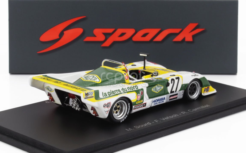 Spark-model Chevron B36 2.0l S4 Team Societe Racing N 27 24h Le Mans 1979 Marc Sourd - Florian Vetsch - Robert Carmillet 1:43 Bílá Černá Žlutá