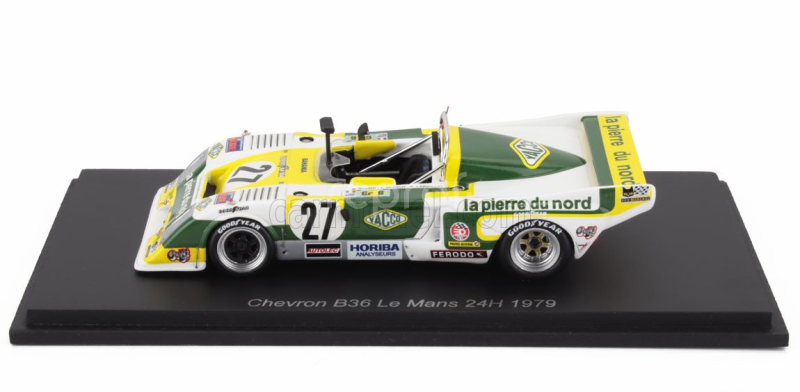 Spark-model Chevron B36 2.0l S4 Team Societe Racing N 27 24h Le Mans 1979 Marc Sourd - Florian Vetsch - Robert Carmillet 1:43 Bílá Černá Žlutá