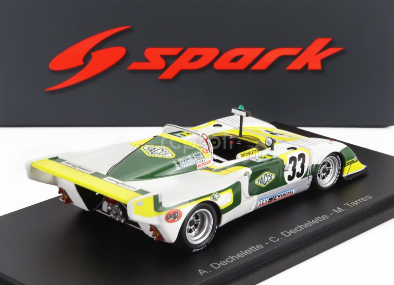 Spark-model Chevron B36 2.0l S4 Team Societe Racing N 33 24h Le Mans 1979 Alain Dechelette - Charles Dechelette - Marcel Tarres 1:43 Bílá Černá Žlutá