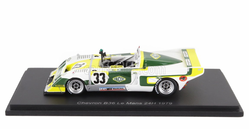 Spark-model Chevron B36 2.0l S4 Team Societe Racing N 33 24h Le Mans 1979 Alain Dechelette - Charles Dechelette - Marcel Tarres 1:43 Bílá Černá Žlutá