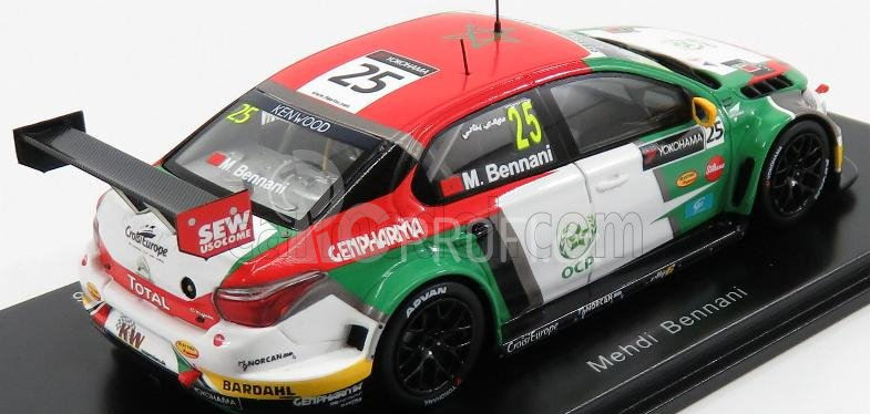 Spark-model Citroen C-elysee Wtcc N 25 Winner R2 Race Of Qatar 2016 Mehdi Bennani 1:43 Červená Bílá Zelená