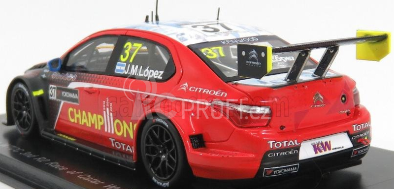 Spark-model Citroen C-elysee Wtcc N 37 3rd R2 Race Of Qatar 2016 Jose Maria Lopez 1:43 Red