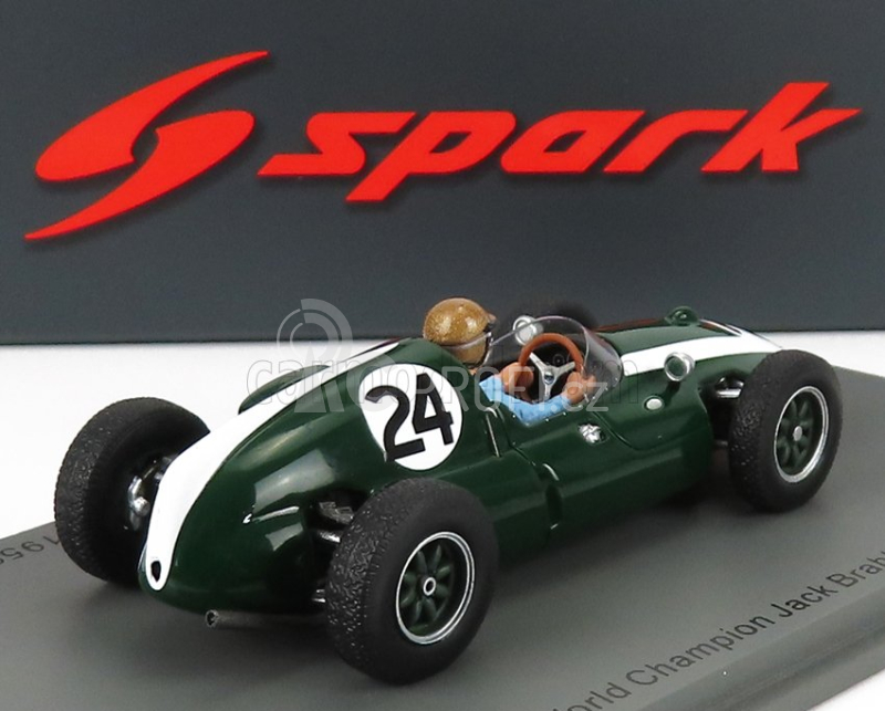 Spark-model Cooper F1  T51 Climax Team Cooper Car Company N 24 Winner Monaco Gp Jack Brabham 1959 World Champion 1:43 Zelená Bílá