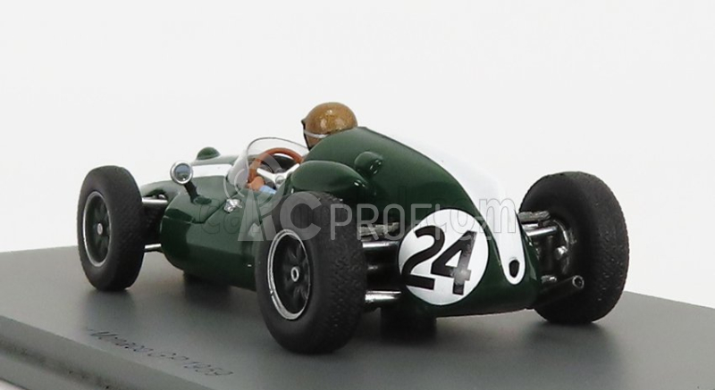 Spark-model Cooper F1  T51 Climax Team Cooper Car Company N 24 Winner Monaco Gp Jack Brabham 1959 World Champion 1:43 Zelená Bílá