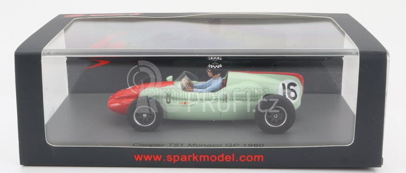 Spark-model Cooper F1  T51 N 16 Monaco Gp 1960 C.bristow 1:43 Světle Zelená Červená