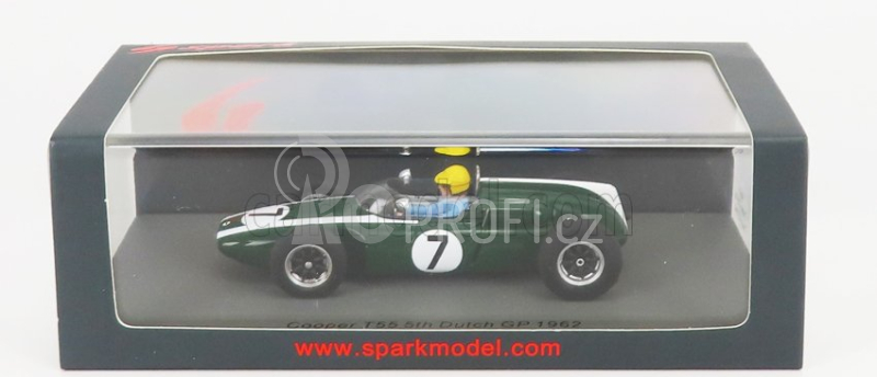 Spark-model Cooper F1  T55 N 7 Dutch Gp 1962 T.maggs 1:43 Zelená Bílá