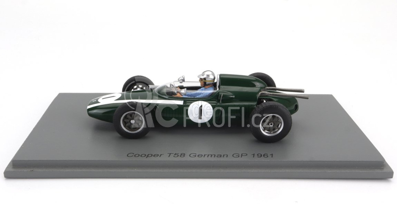 Spark-model Cooper F1  T58 N 1 Germany Gp 1961 J.brabham 1:43 Blue