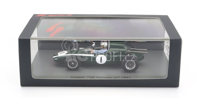 Spark-model Cooper F1  T58 N 1 Germany Gp 1961 J.brabham 1:43 Blue