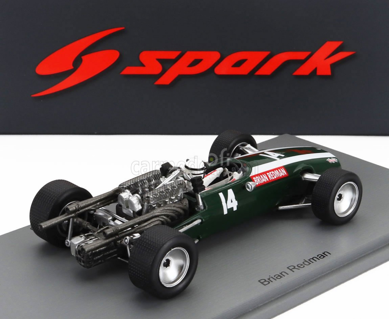Spark-model Cooper F1  T81b N 14 South African Gp 1968 Brian Redman 1:43 Zelená Bílá